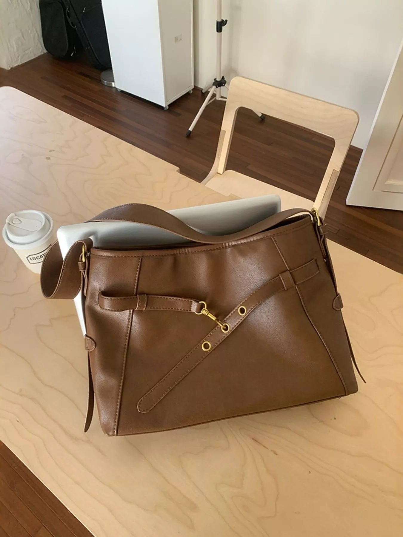 Buckle Decor Tote Bag