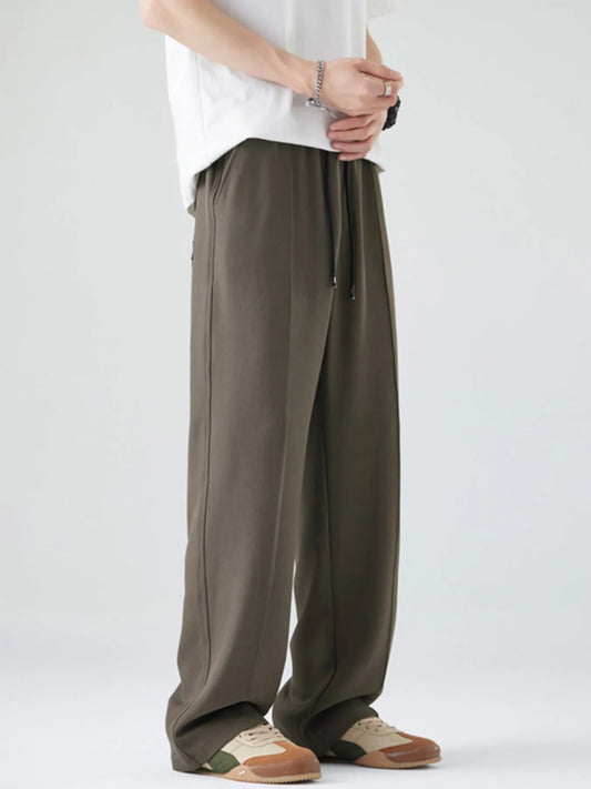 Men's Full Size Casual Loose Fit Drawstring Pants Plus Size