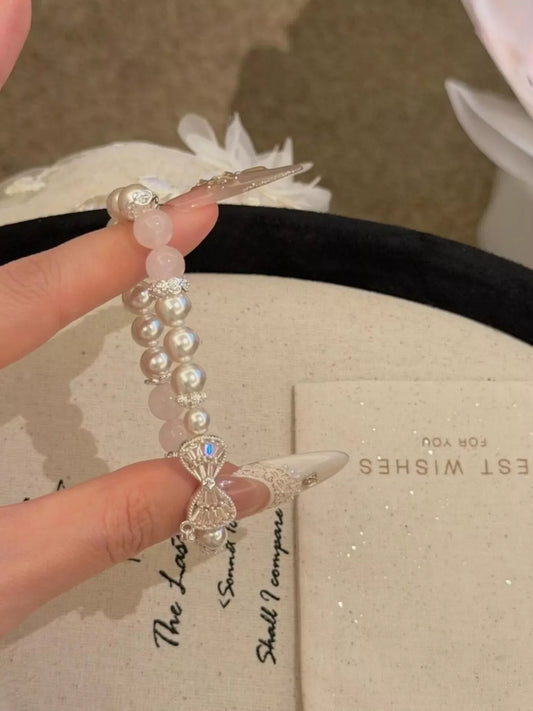 Bow Charm Pearl Bracelet
