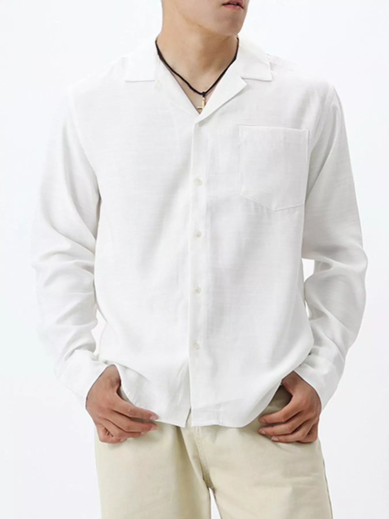 Men's Plus Size Button Up Long Sleeve Shirt