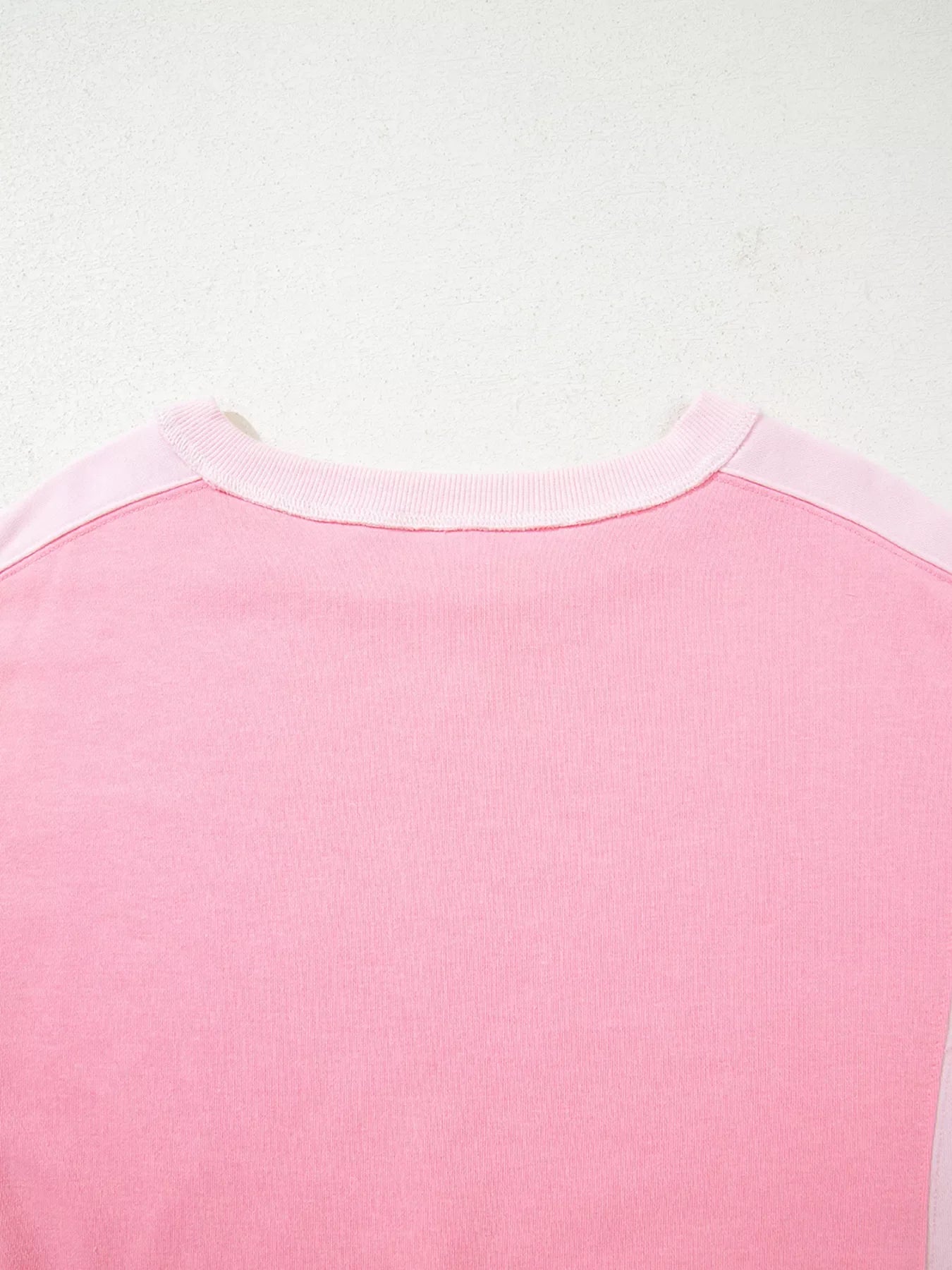 2-tone Color Block Patchwork Drop Shoulder Sweatshirt