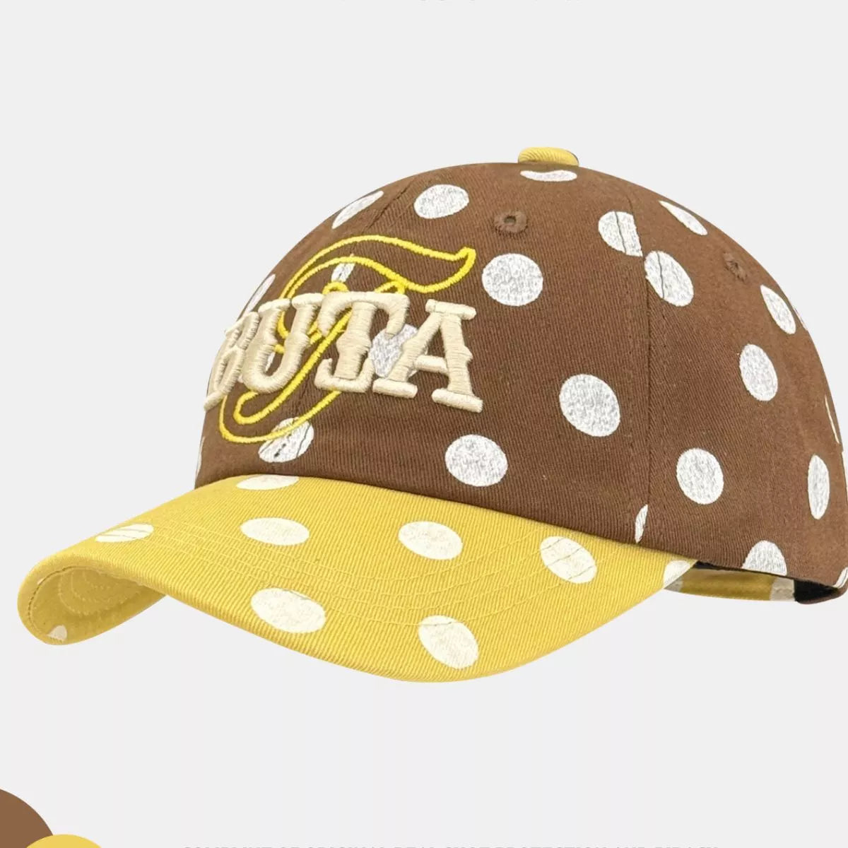 Polka Dot Embroidered Baseball Cap