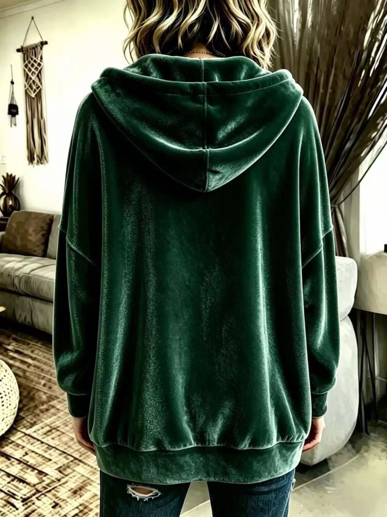 Full Size Casual Button-Down Hooded Outerwear Plus Size