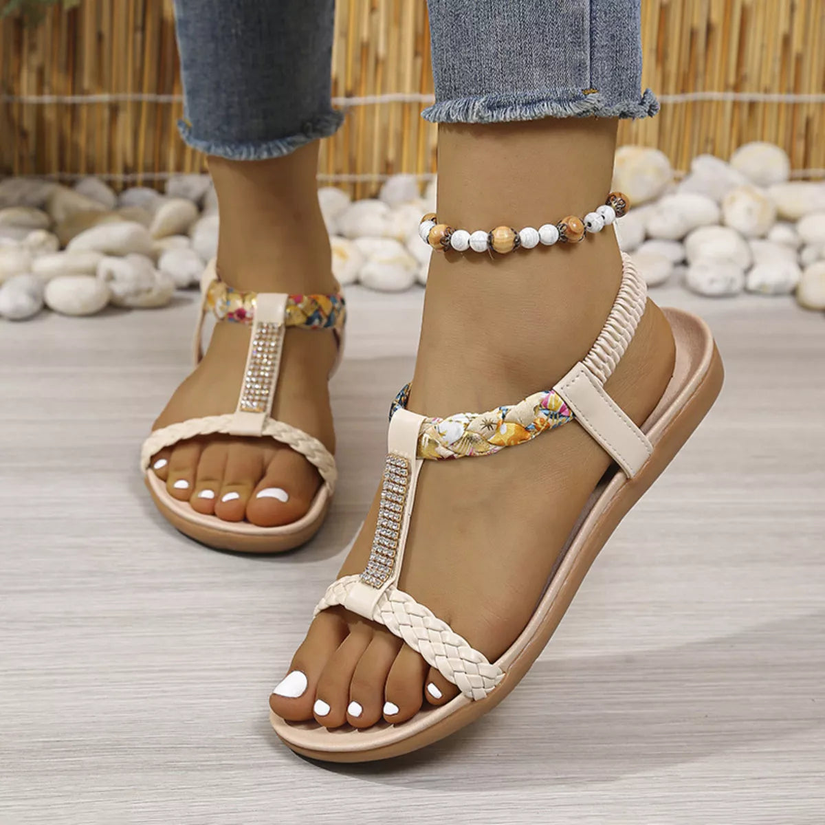 Open Toe Flats Sandals