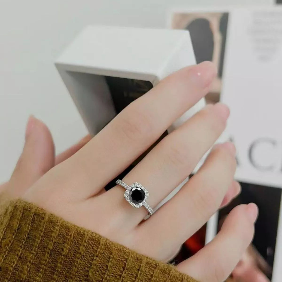 1 Carat Moissanite 925 Sterling Silver Ring