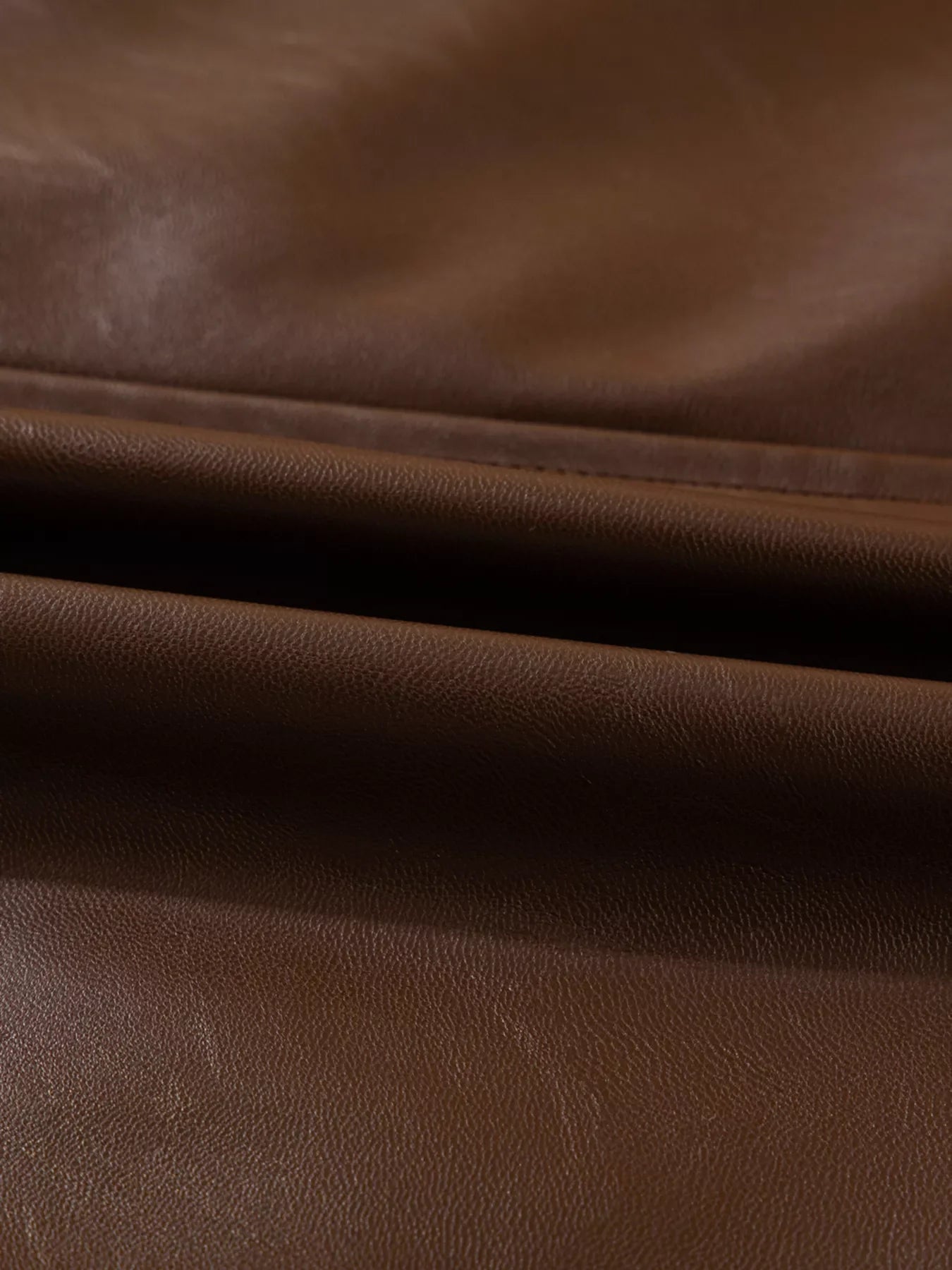 Double Flap Pocket Drawstring Hem Leather Jacket