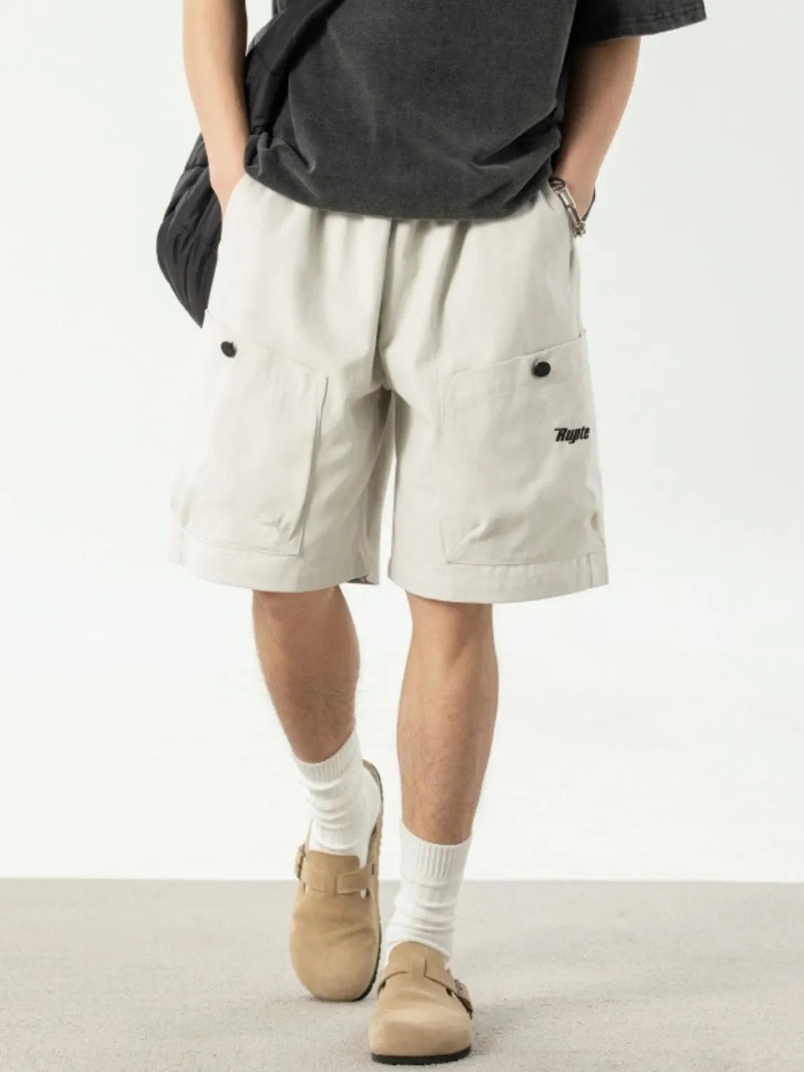 Men's Plus Size Drawstring Shorts with Pockets