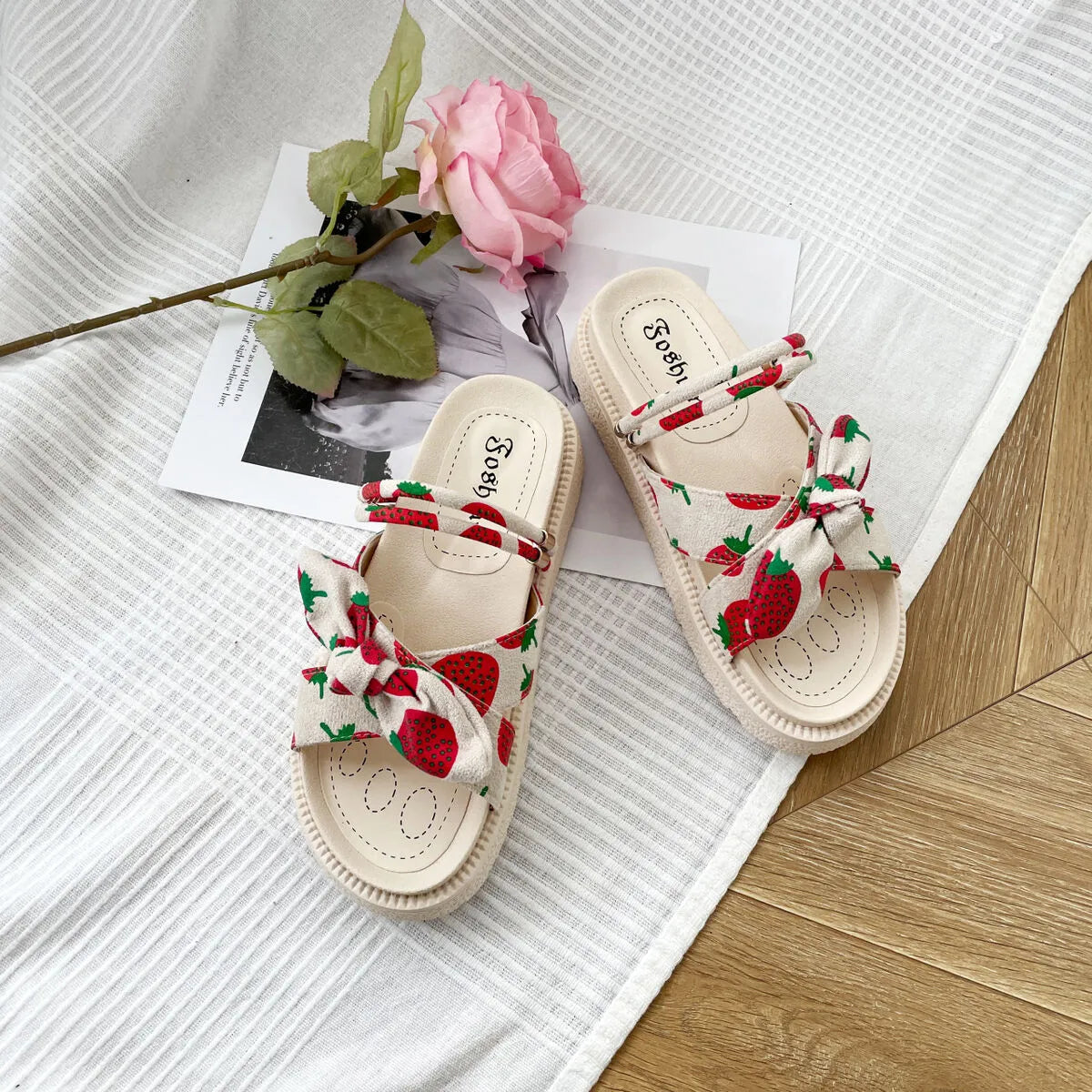 Bow Open Toe Platform Sandals