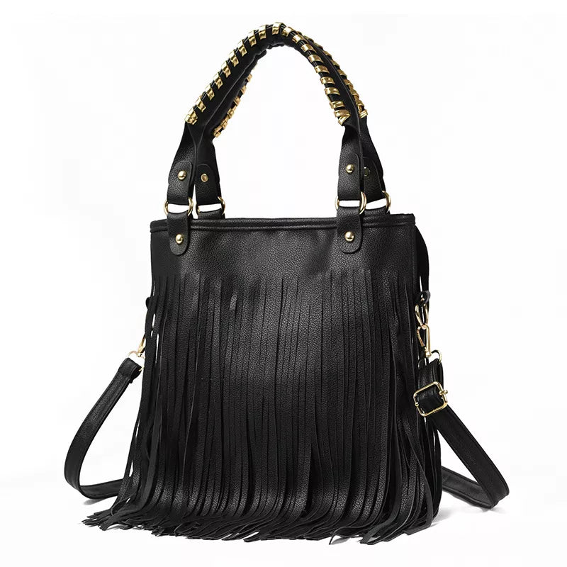Fringe PU Leather Handbag