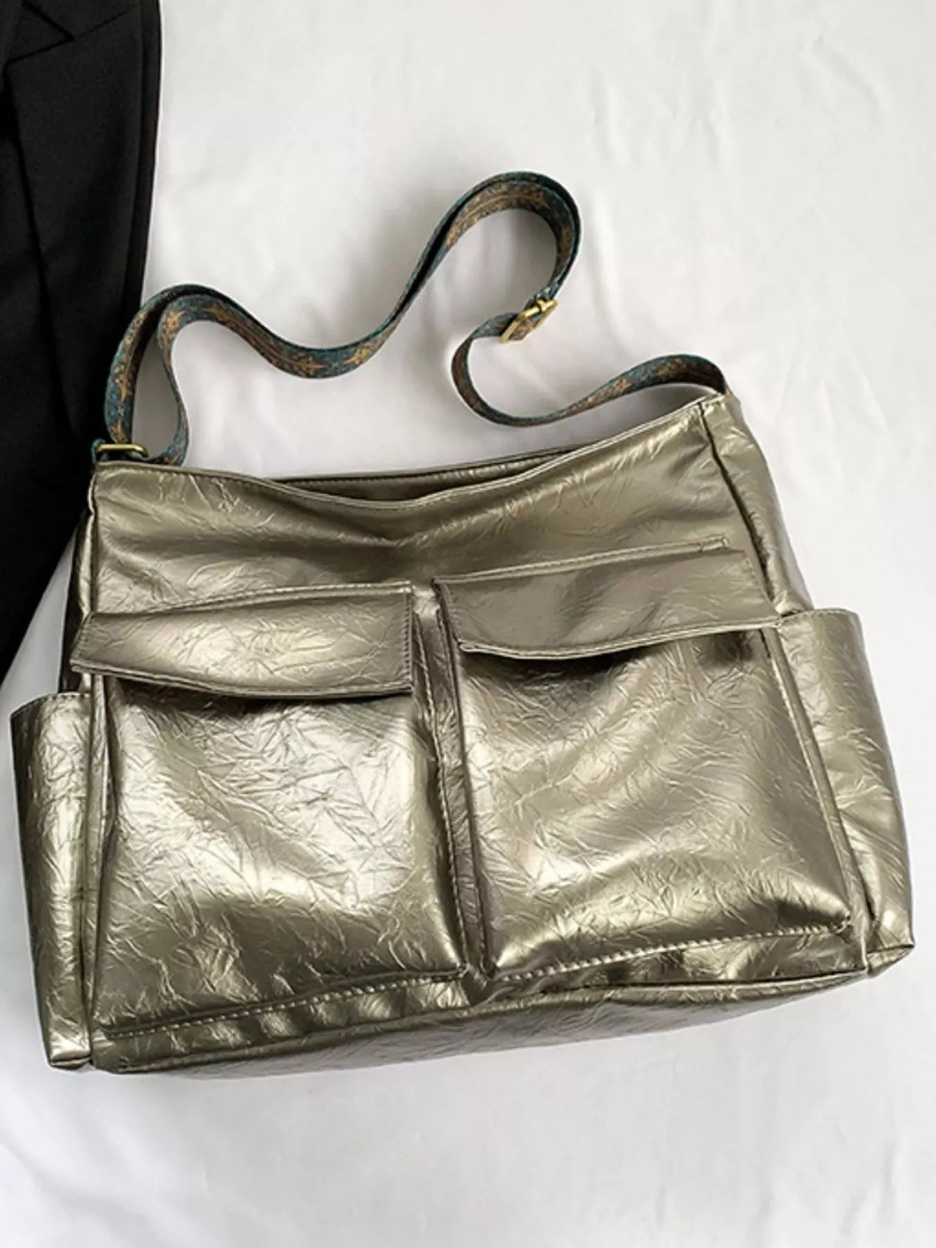 Adjustable Strap Multi Pocket Handbag