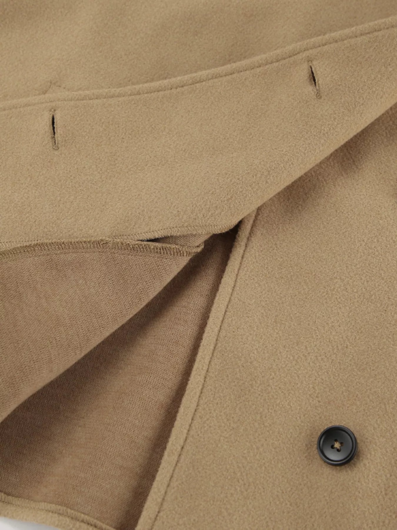Oversized Lapel Collar Button-Down Coat