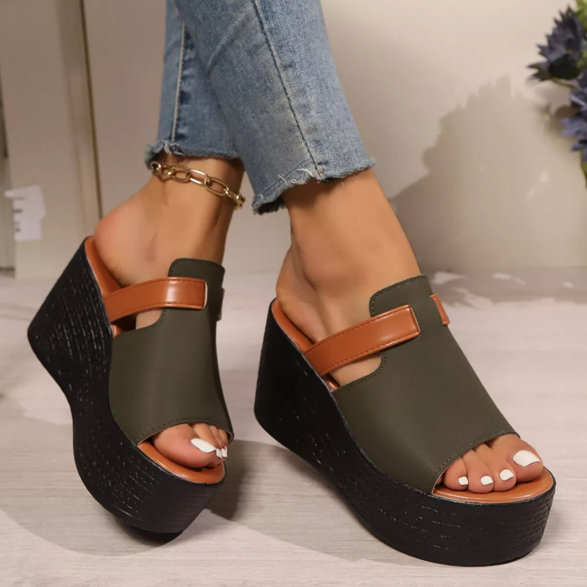 Open Toe Platform Wedge Sandals
