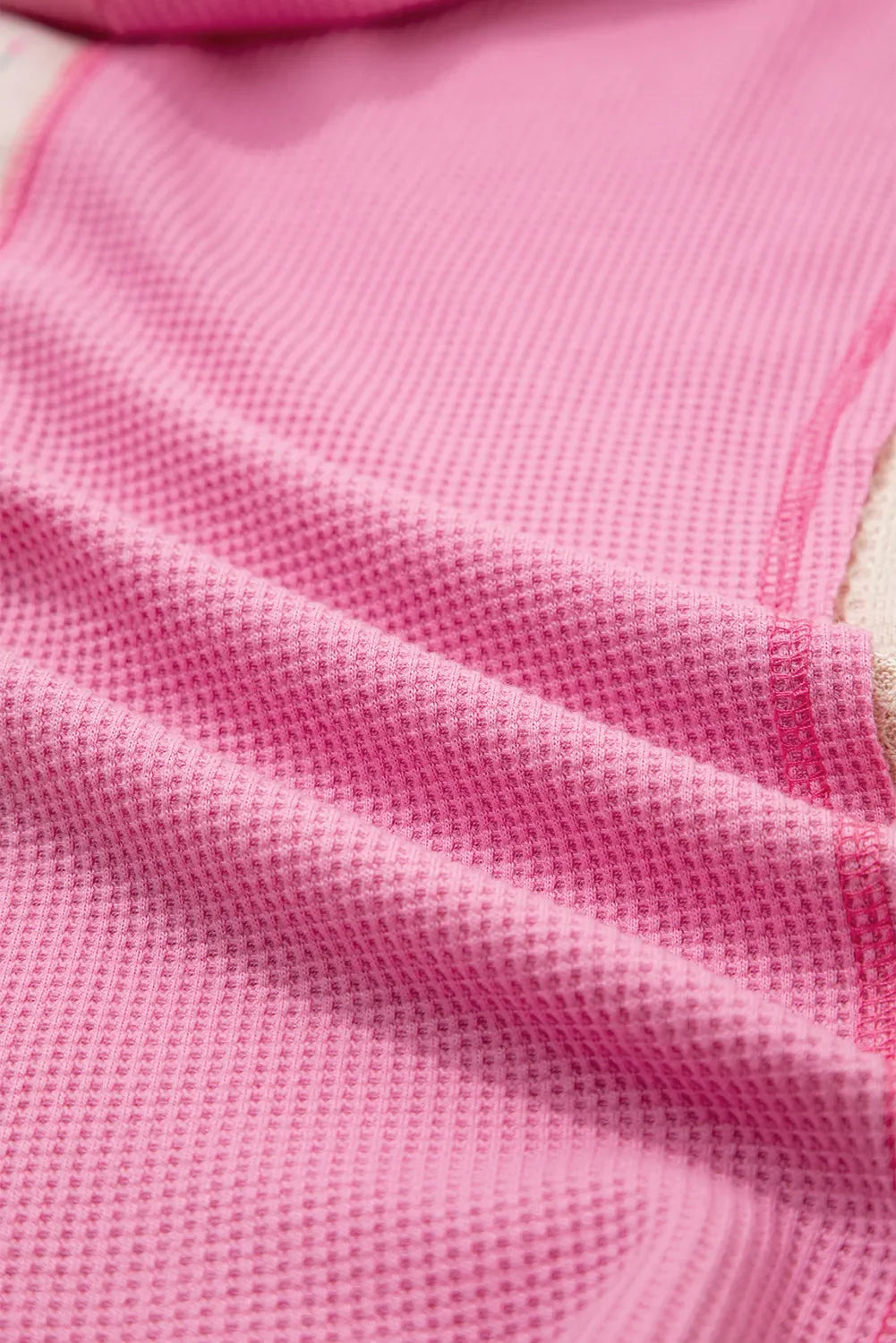Color Block Button Detail Hoodie