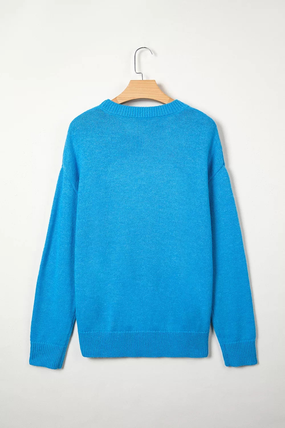 Western Embroidery Drop Shoulder Sweater