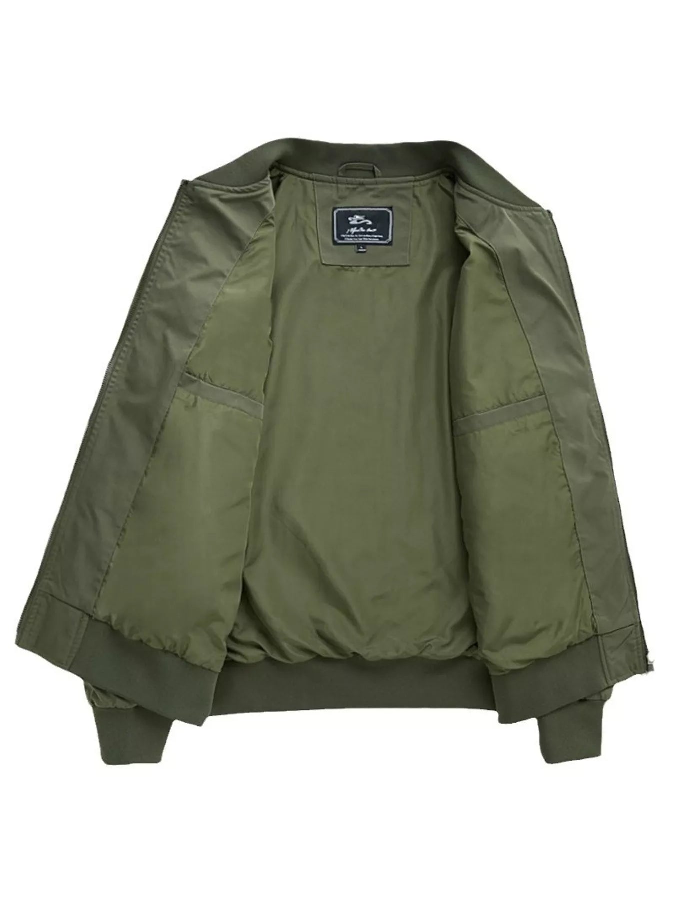 Men's Plus Size Zip Up Long Sleeve Jacket