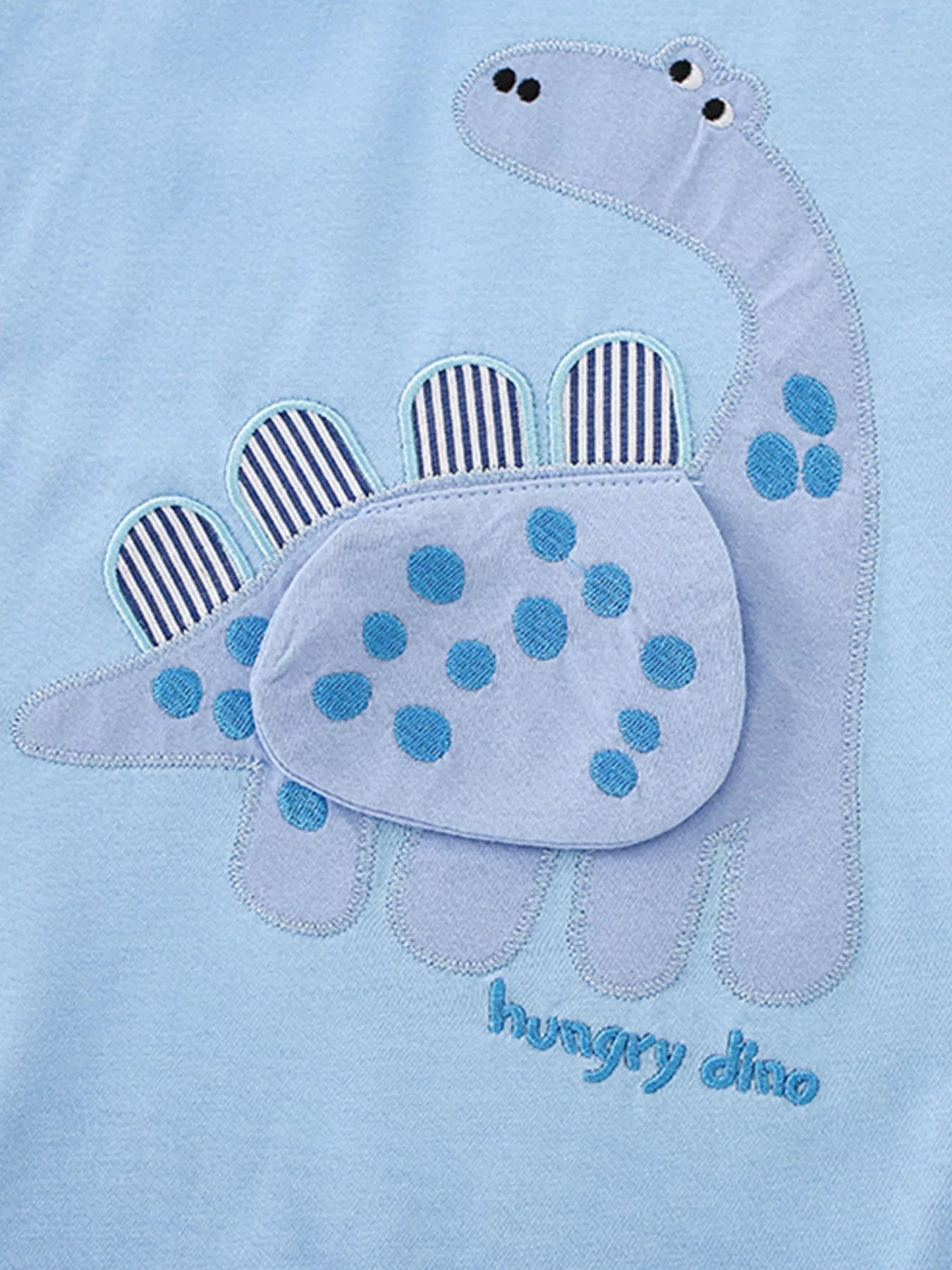 Children's Dinosaur Applique Short Sleeve T-Shirt
