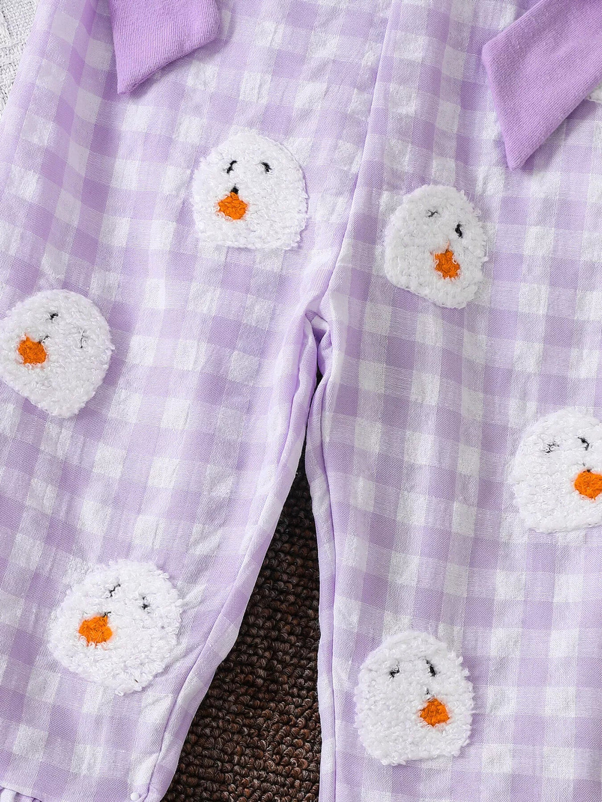 Children's Little Pumpkin Gingham Ruffle Hem Jumpsuit
