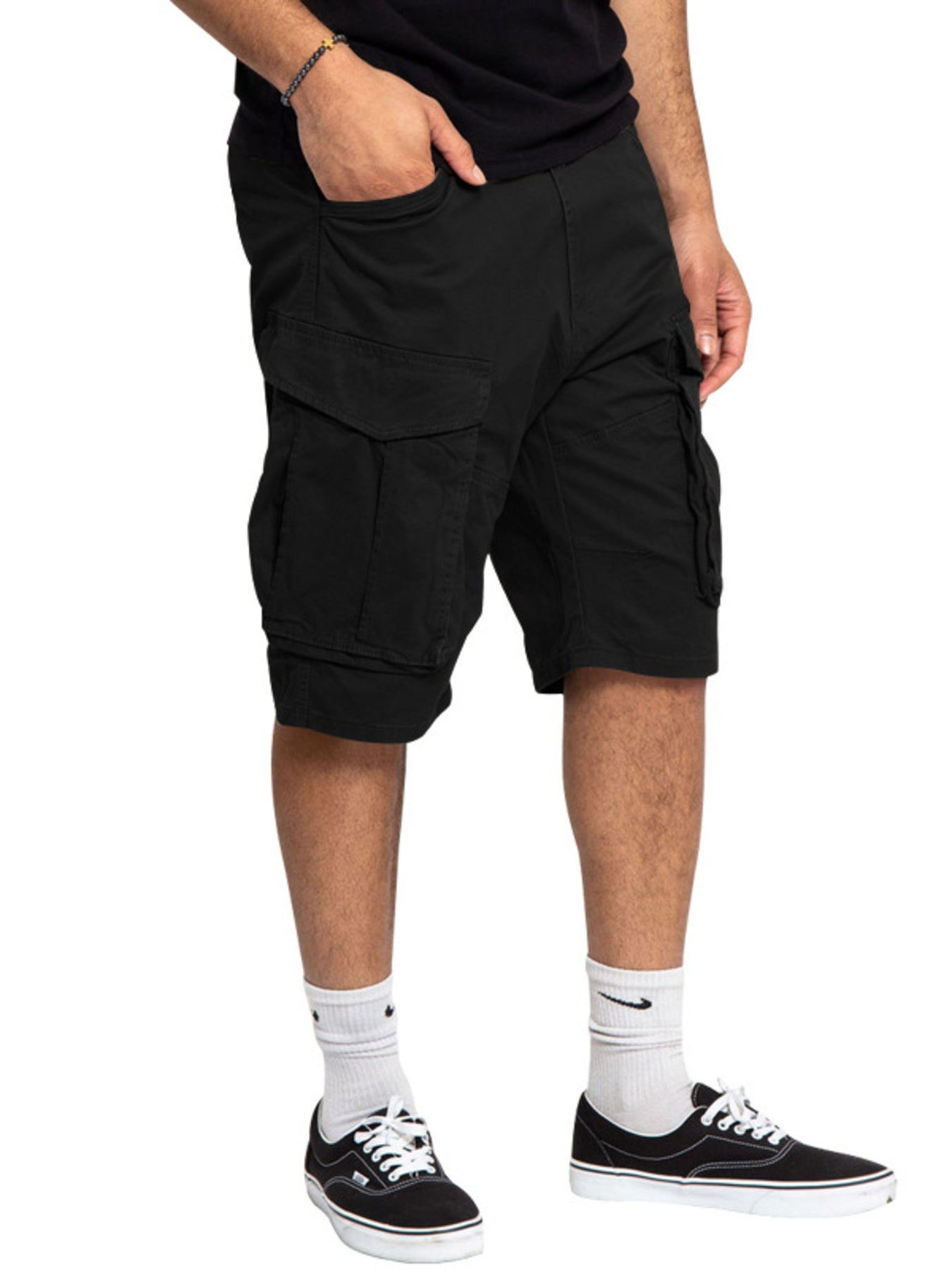 Men's Full Size Cargo Shorts with Multiple Pockets Plus Size
