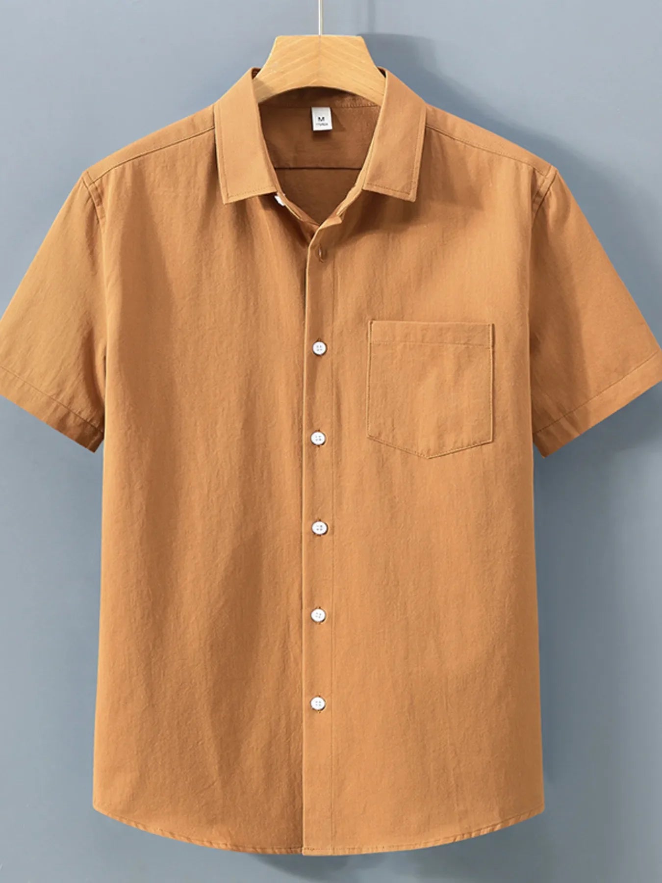 Men's Plus Size Button Up Short Sleeve Shirt
