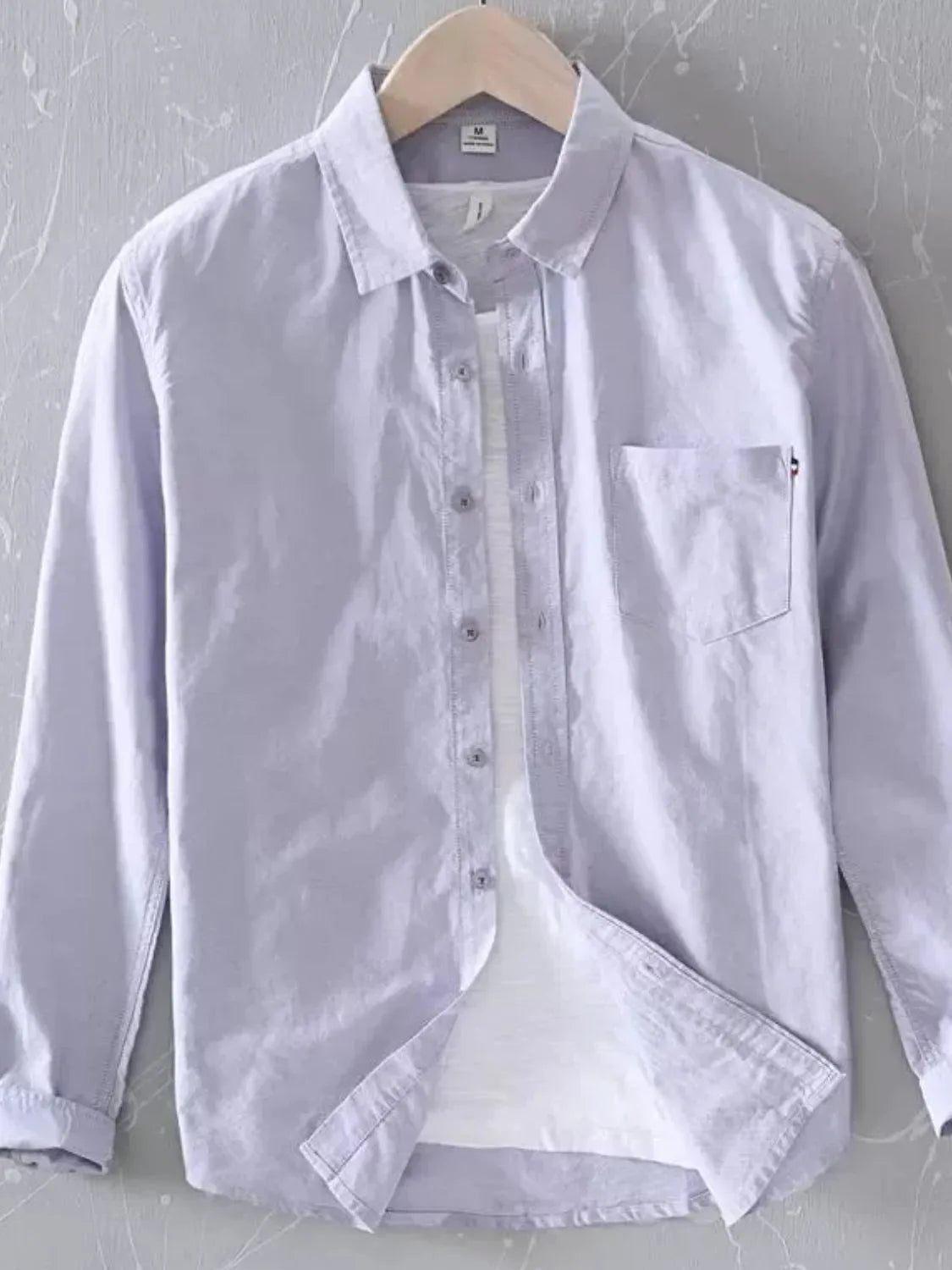 Men's Plus Size Button Up Long Sleeve Shirt