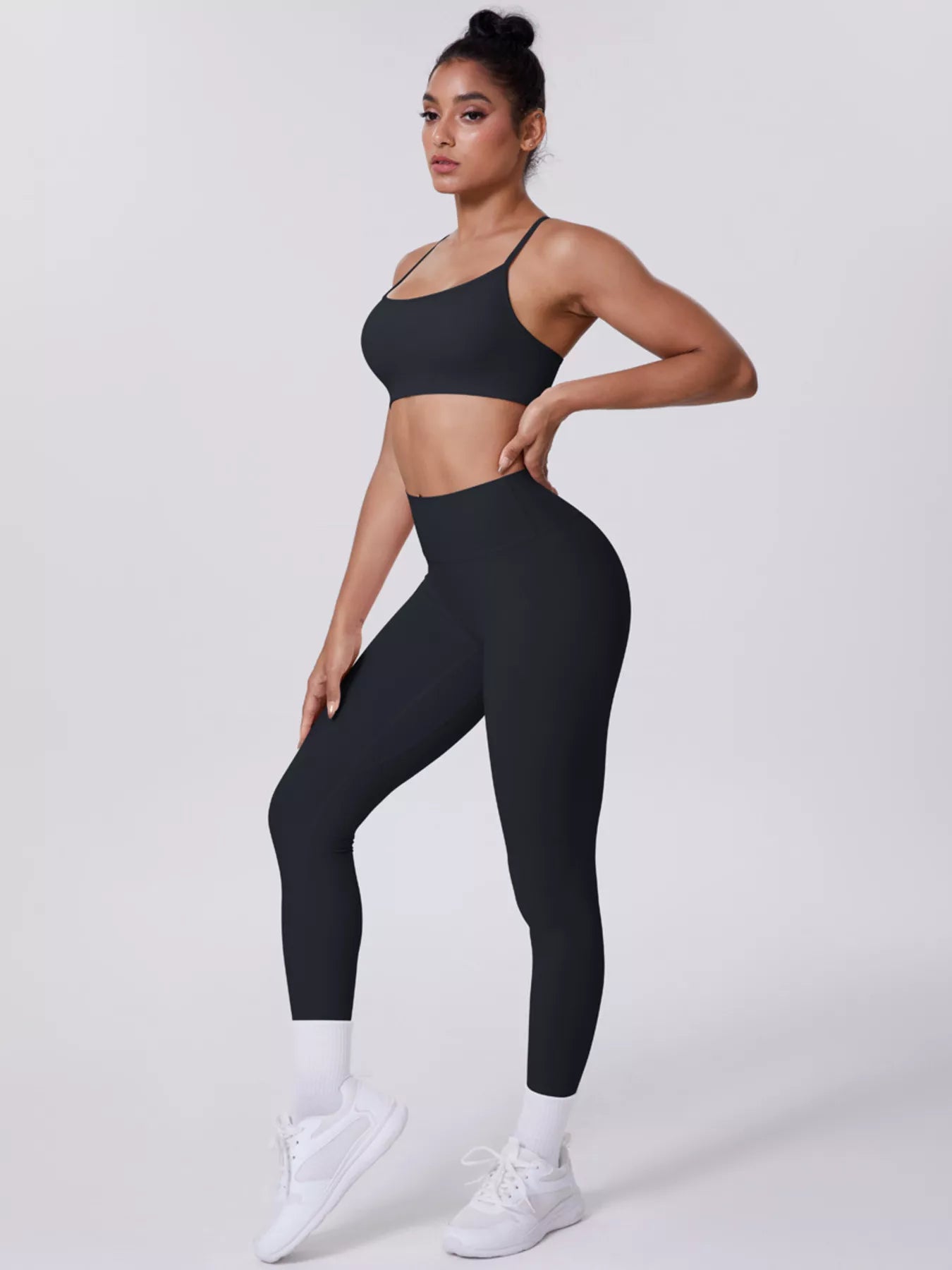 Criss-Cross Back Cami and Leggings Active Set