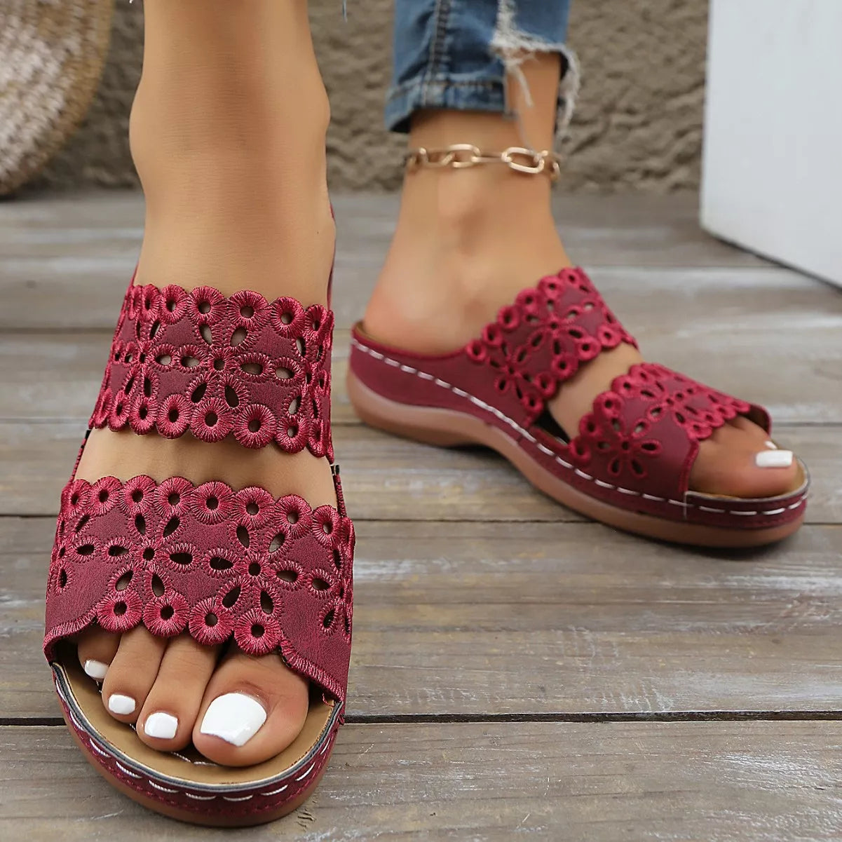 Open Toe Wedge Sandals