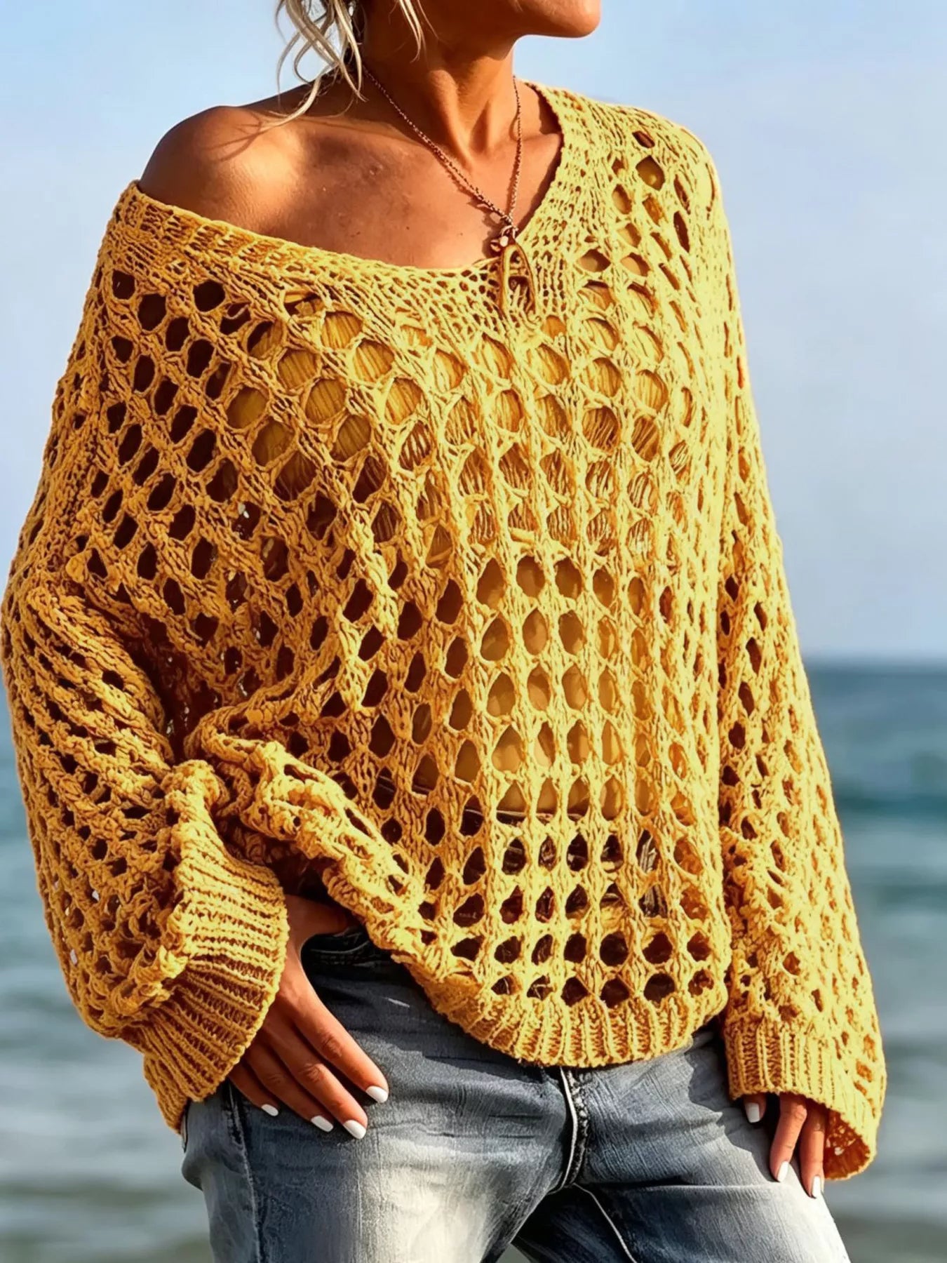 Lightweight Openwork Crochet Knit Cover Up