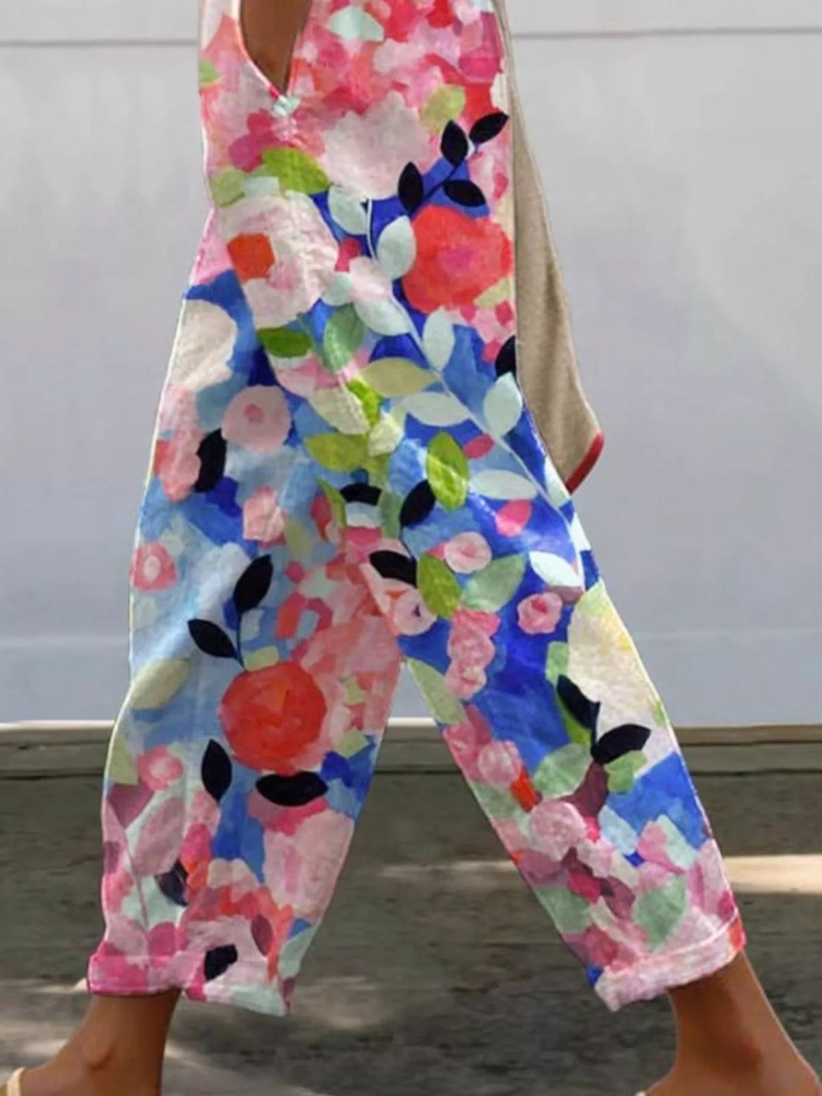 Floral Print Loose Casual Pants