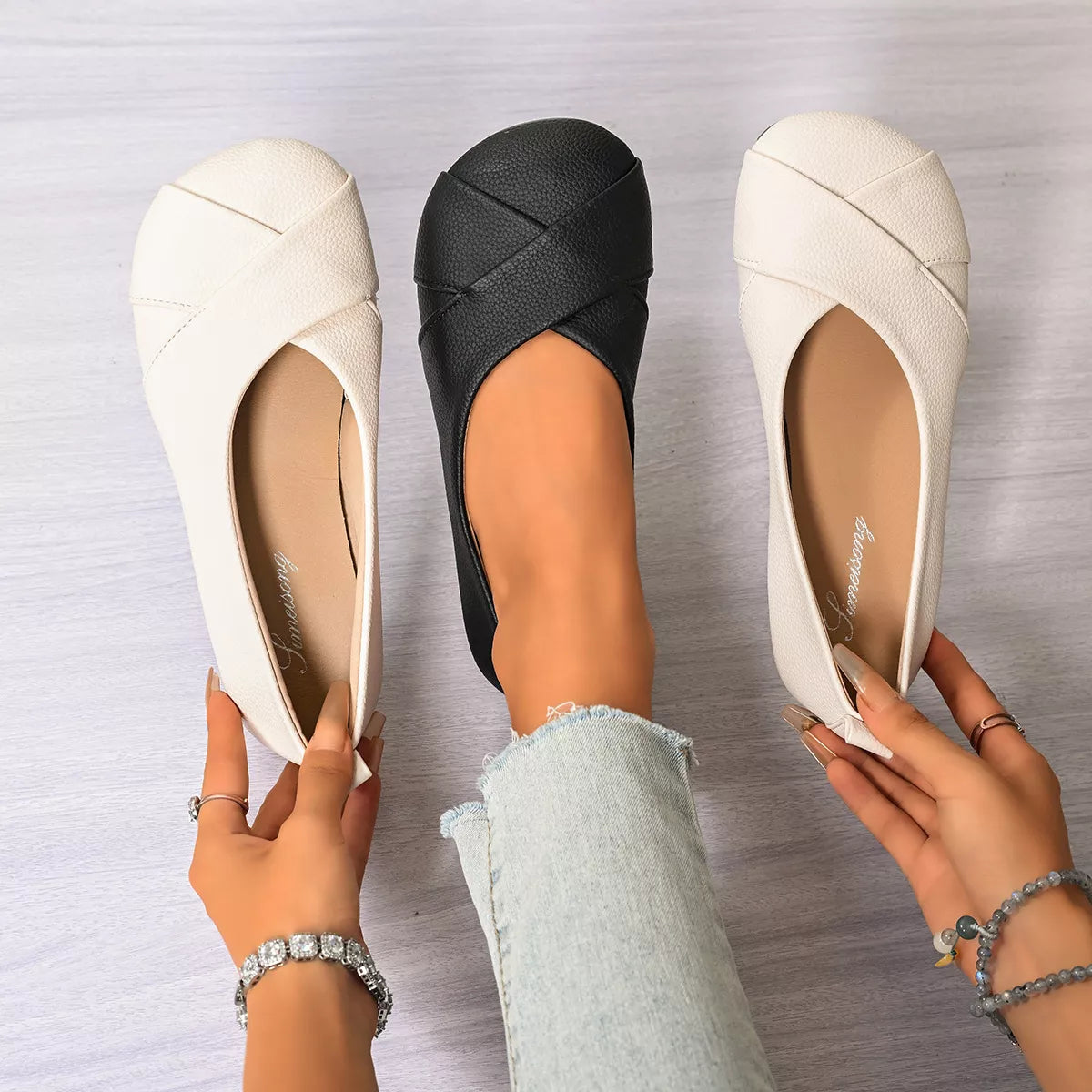 Round Toe Slip-Ons
