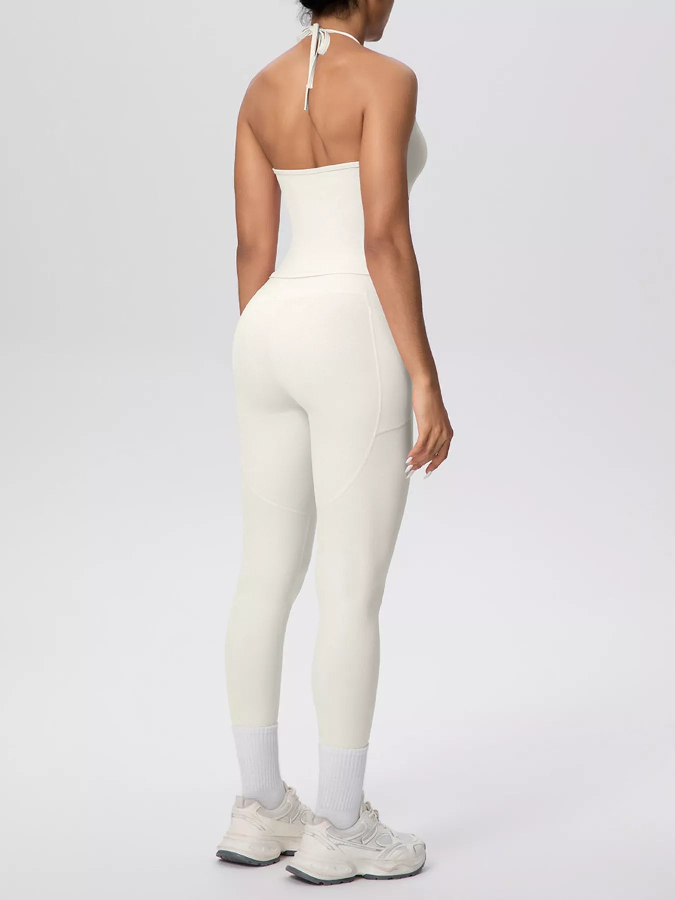 Halter Neck Cami and High-Waisted Leggings Active Set