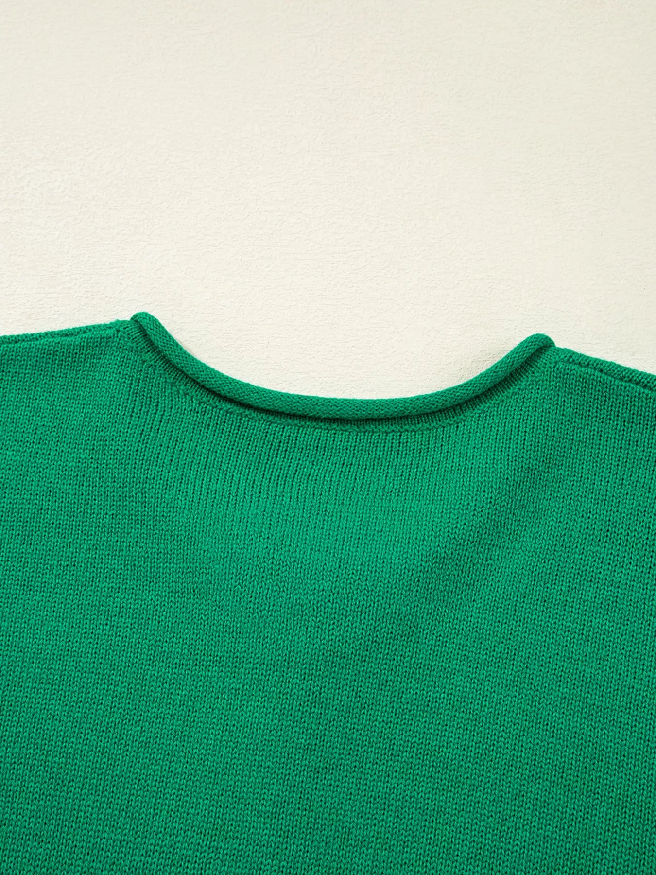 Solid Color Knit Button Drop Shoulder Sweater Cardigan