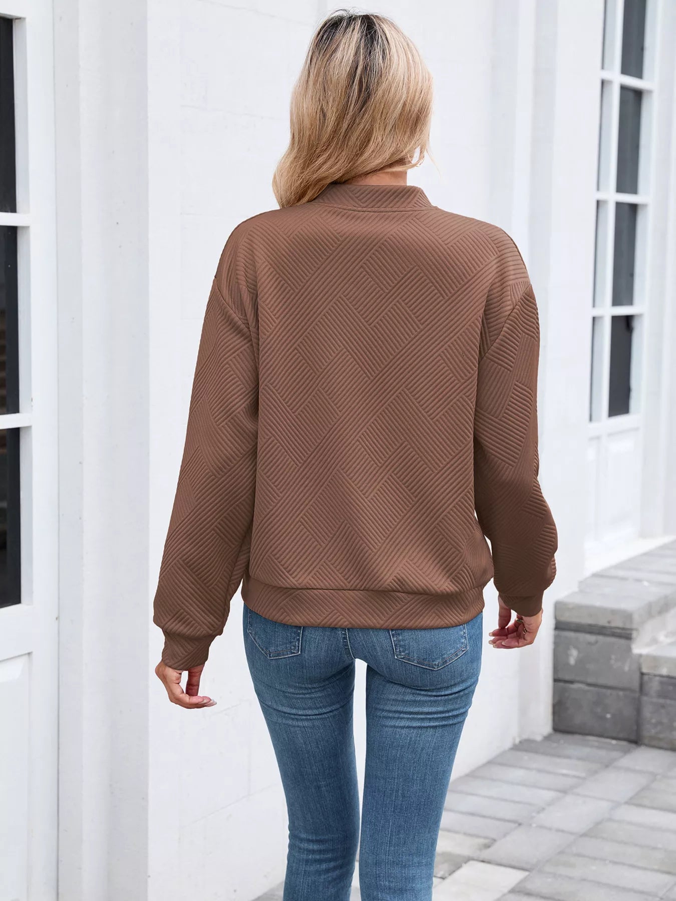 Textured Zip Up Jacket