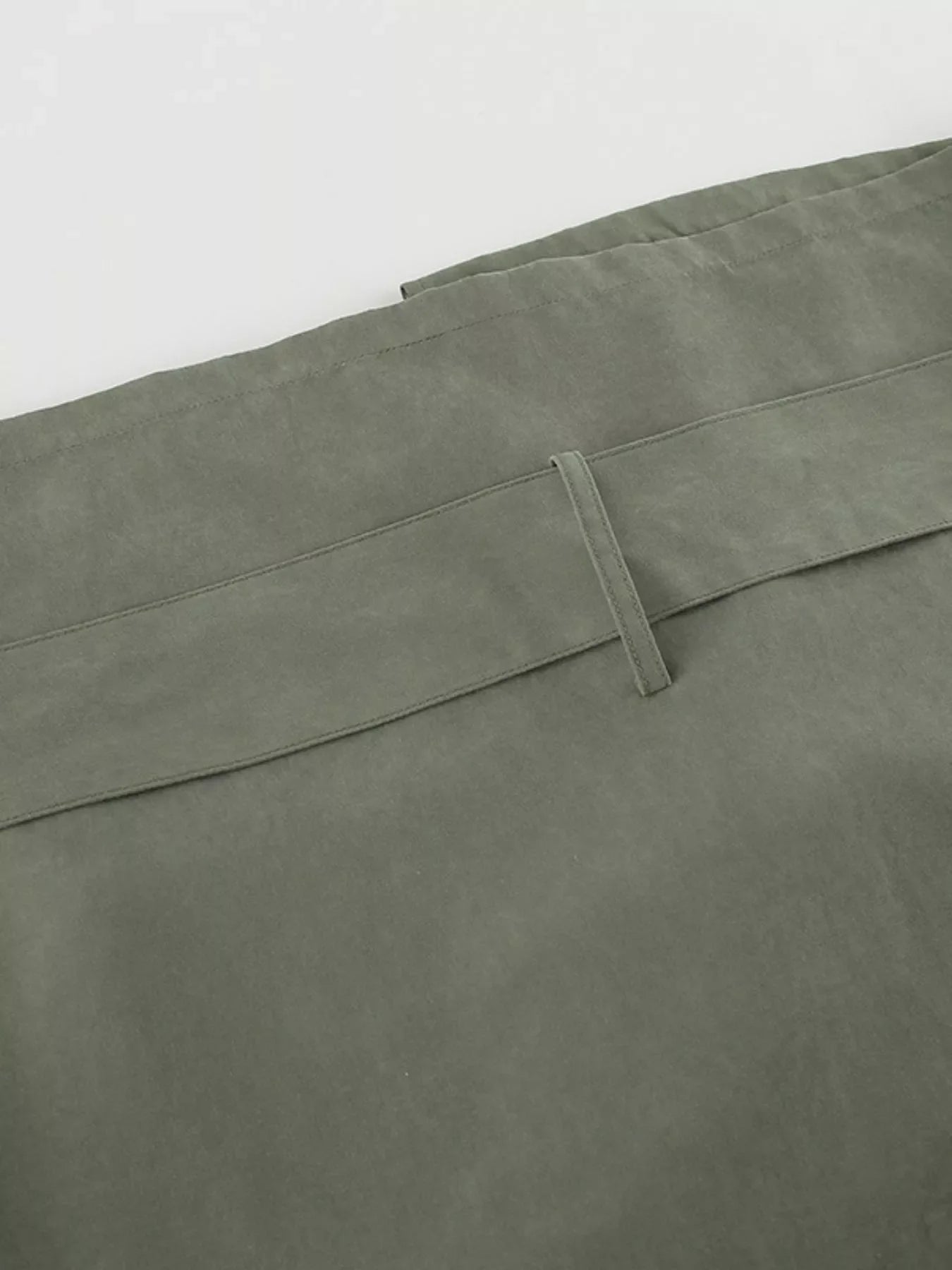 Lapel Collar Belted Cropped Trench