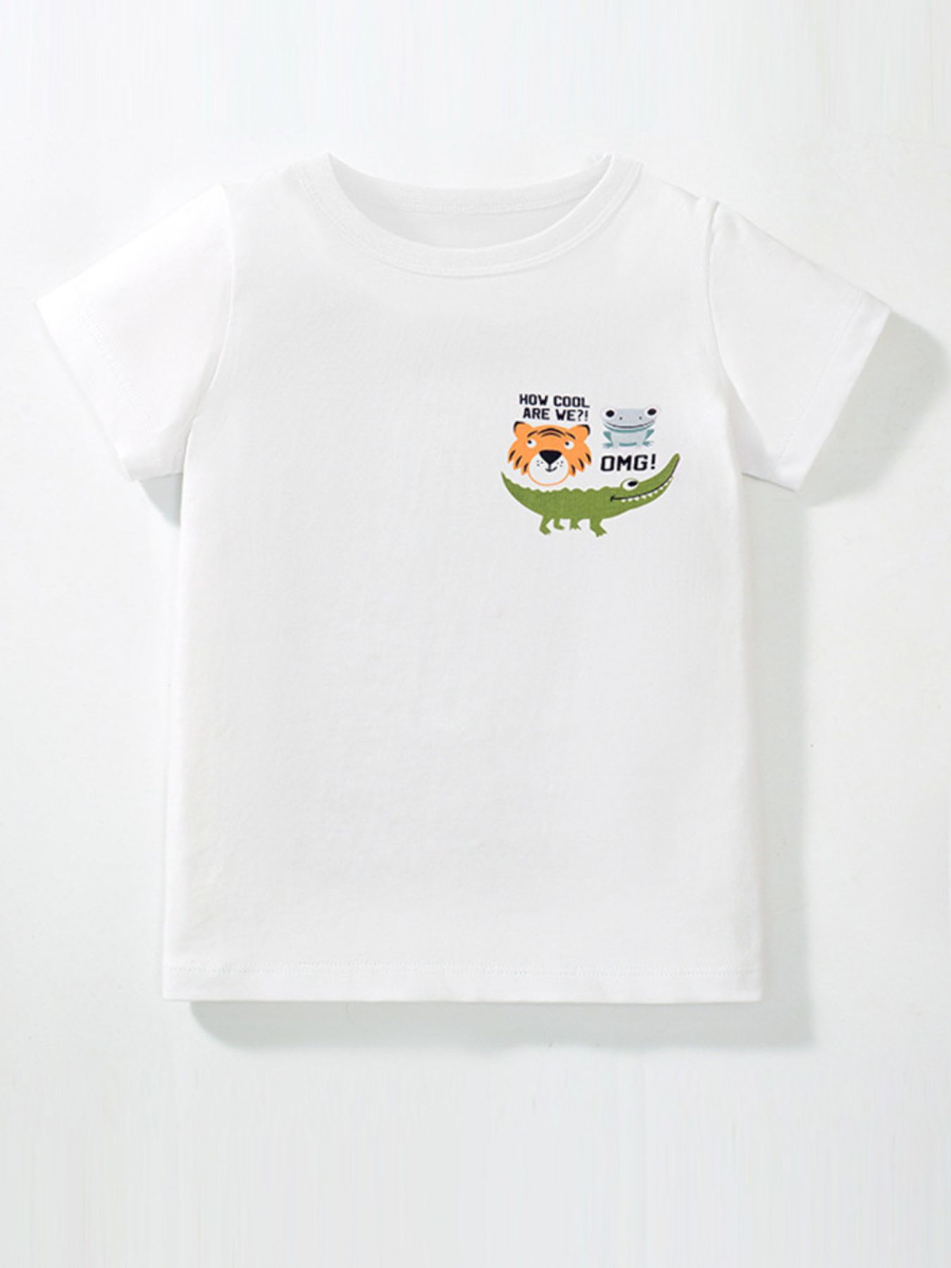 Children's Cartoon Animal Graphic Short Sleeve Tee
