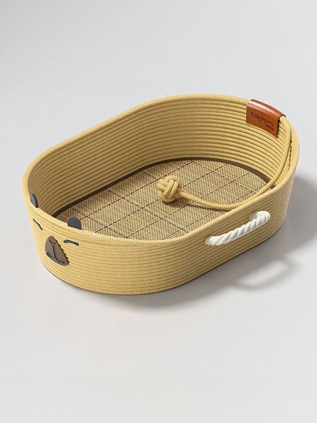 Woven Rope Oval Pet Bed