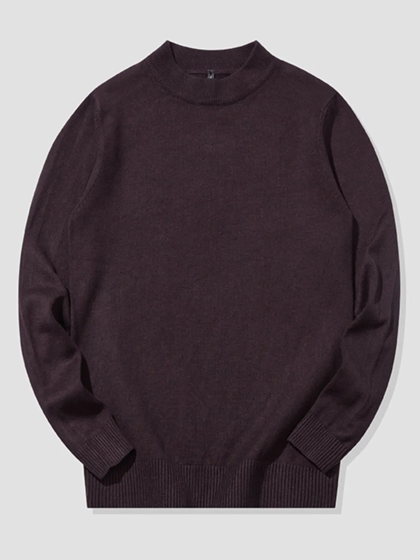 Men's Plus Size Ribbed Hem Long Sleeve Sweater