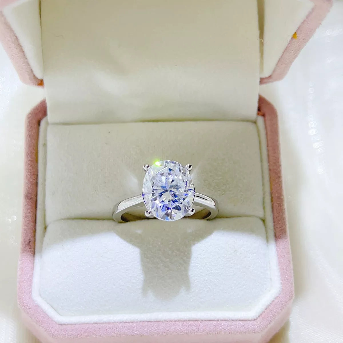 5 Carat 925 Sterling Silver Moissanite Ring