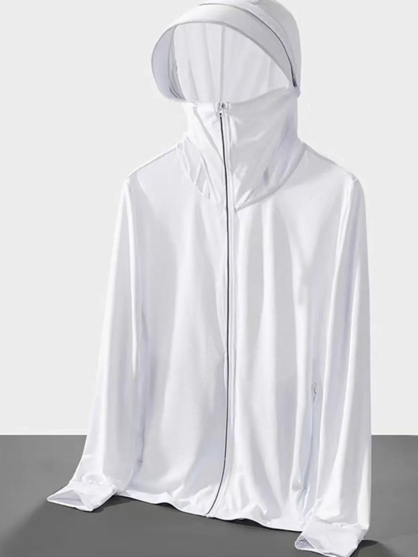 Men's Plus Size Hooded Performance Jacket with Face Shield