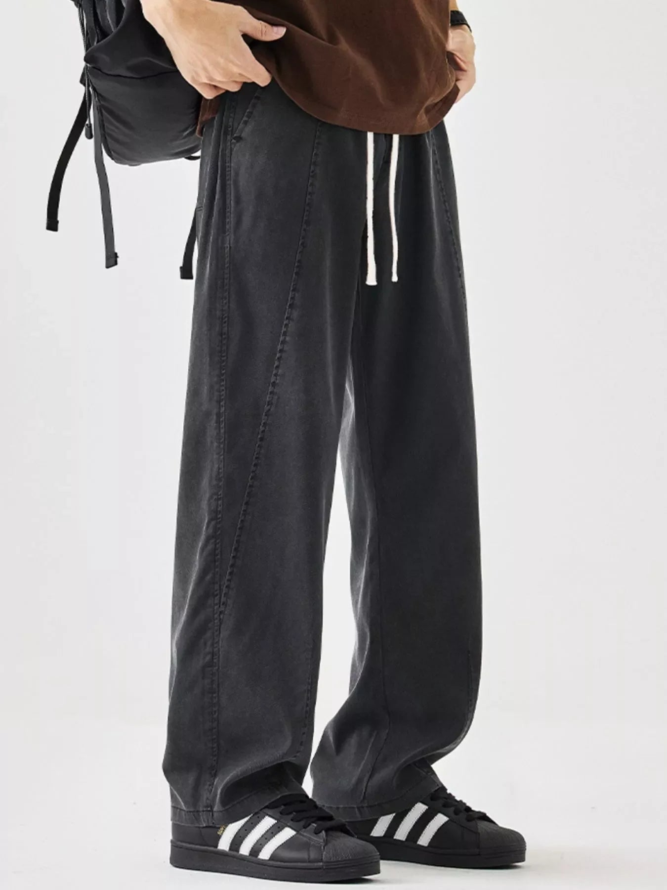Men's Plus Size Casual Loose Wide Leg Pants