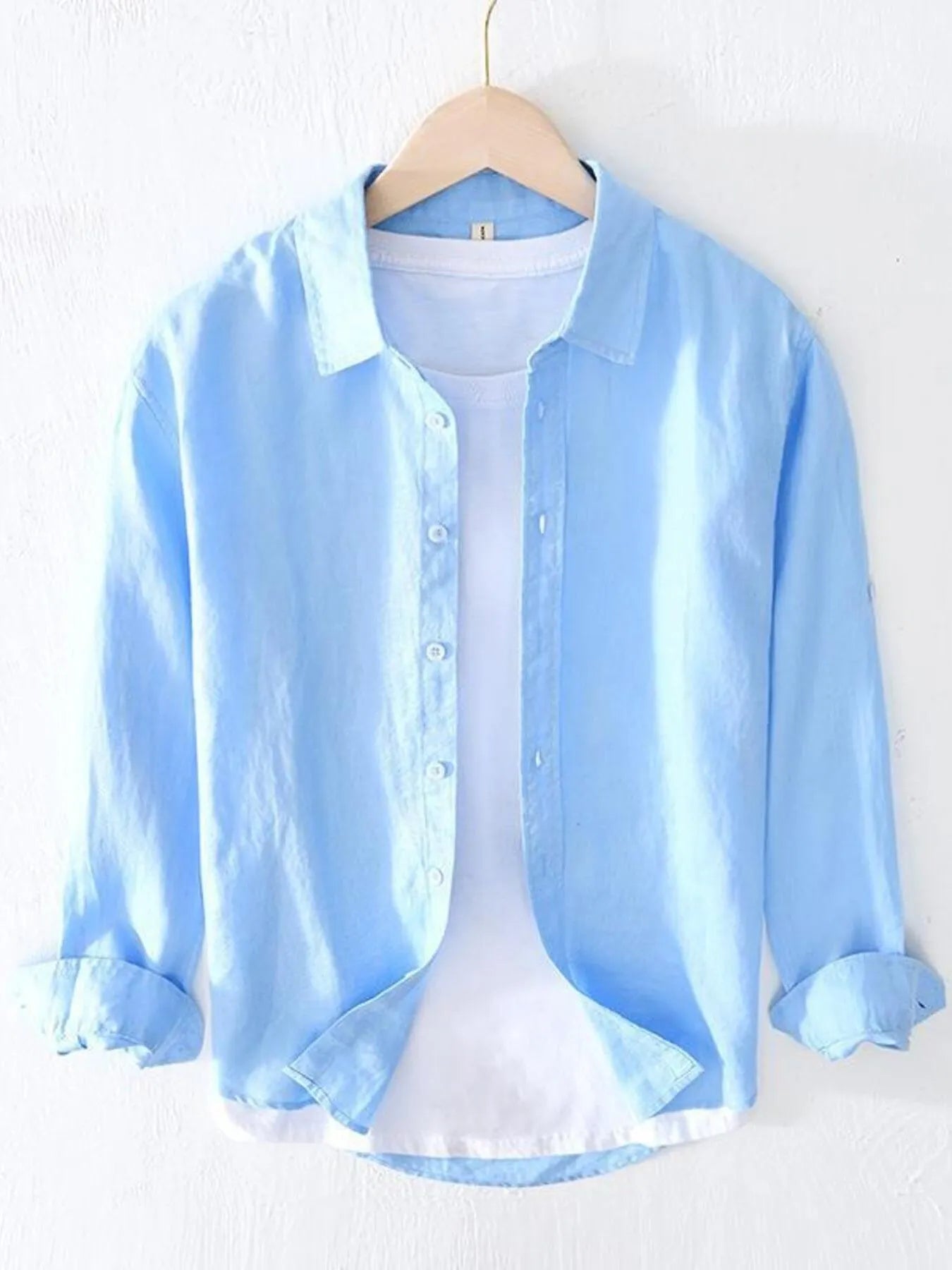Men's Full Size Button Up Long Sleeve Shirt Plus Size