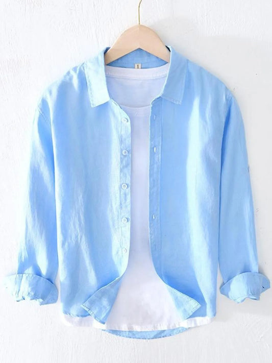 Men's Full Size Button Up Long Sleeve Shirt Plus Size