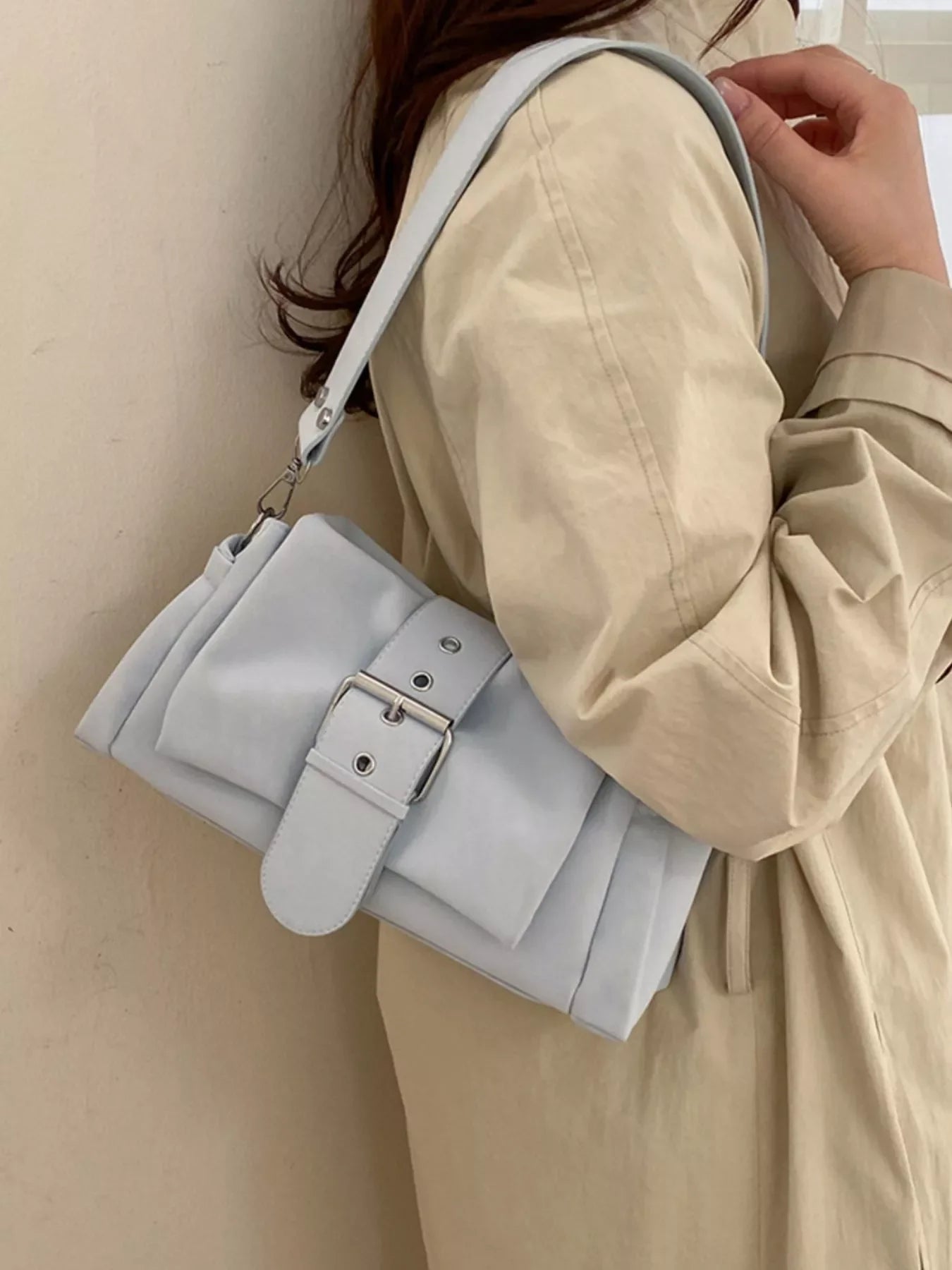 Buckle Detail Crossbody Bag