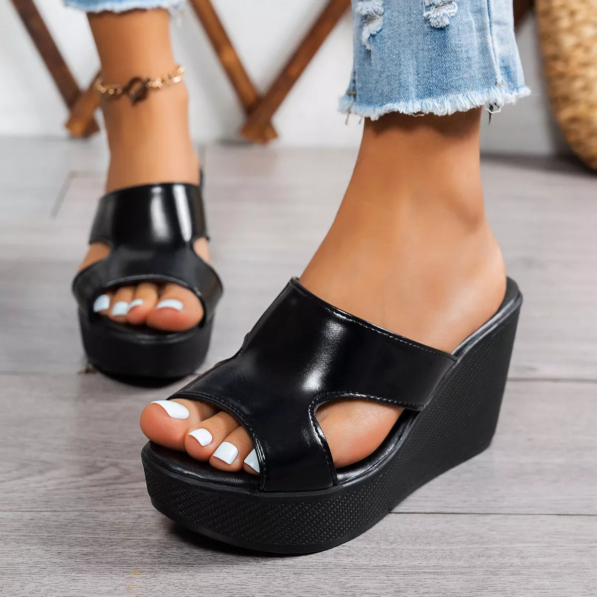 Open Toe Wedge Sandals