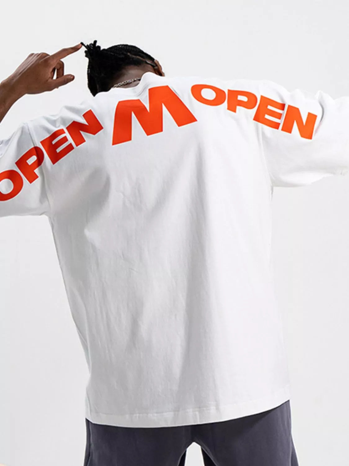 Men's Letter M Round Neck T-Shirt