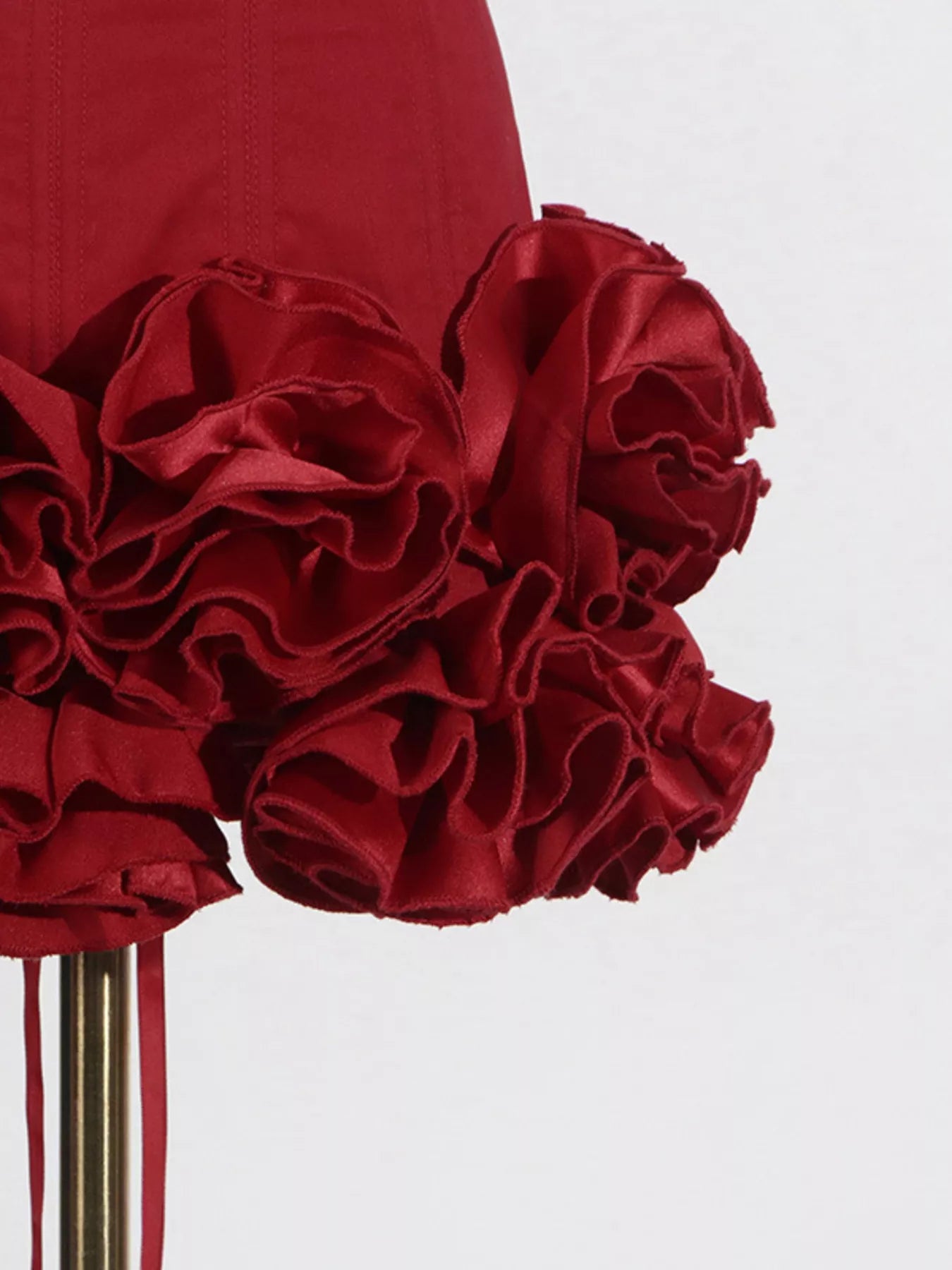 Ruffled Hem Tube Mini Dress