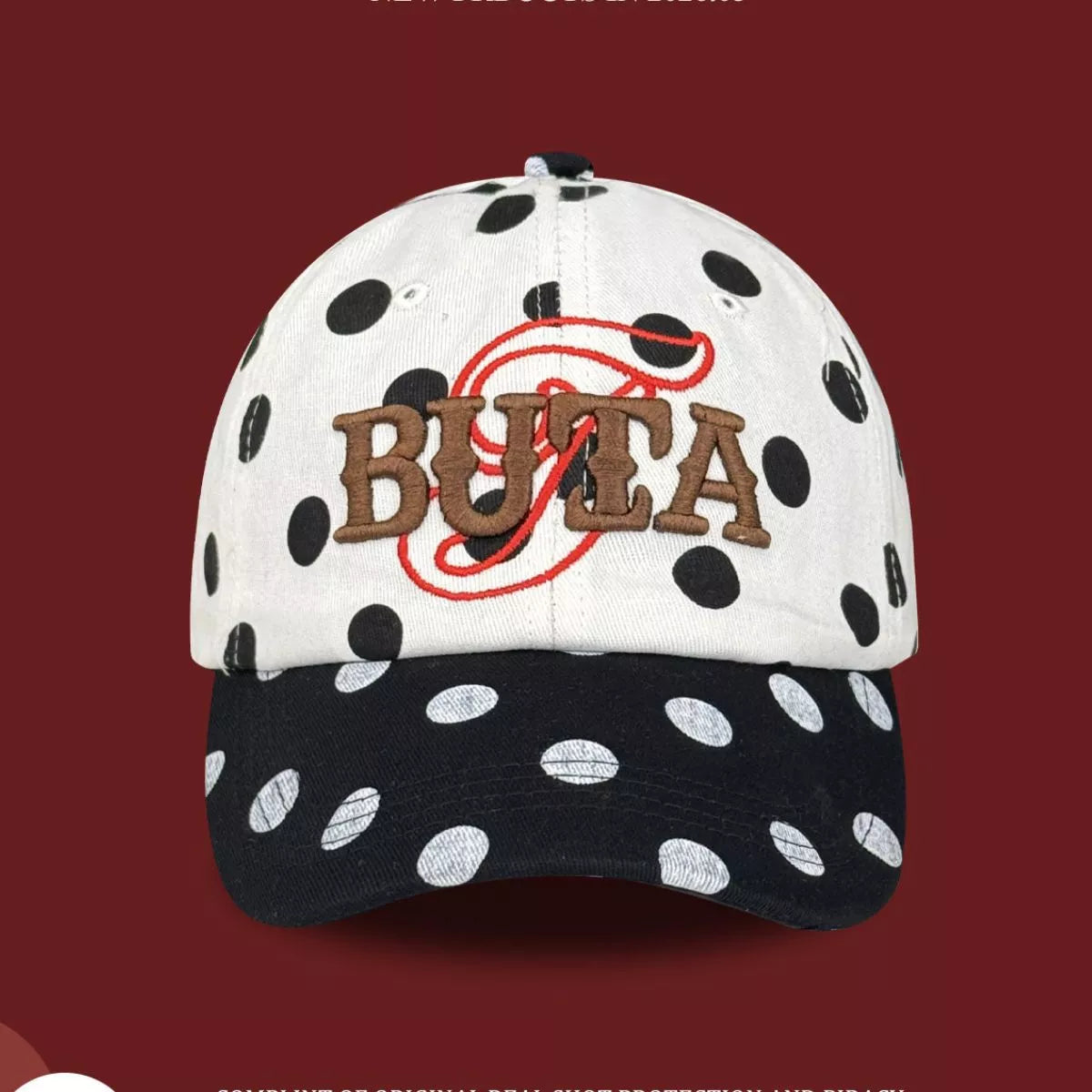 Polka Dot Embroidered Baseball Cap