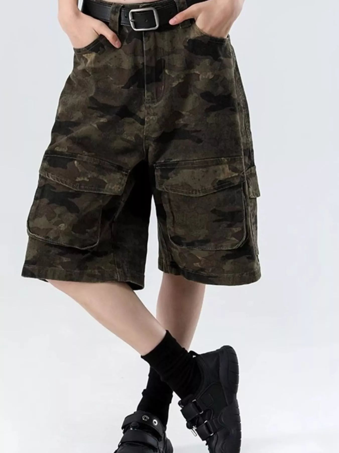 Men's Full Size Camouflage Cargo Shorts Plus Size
