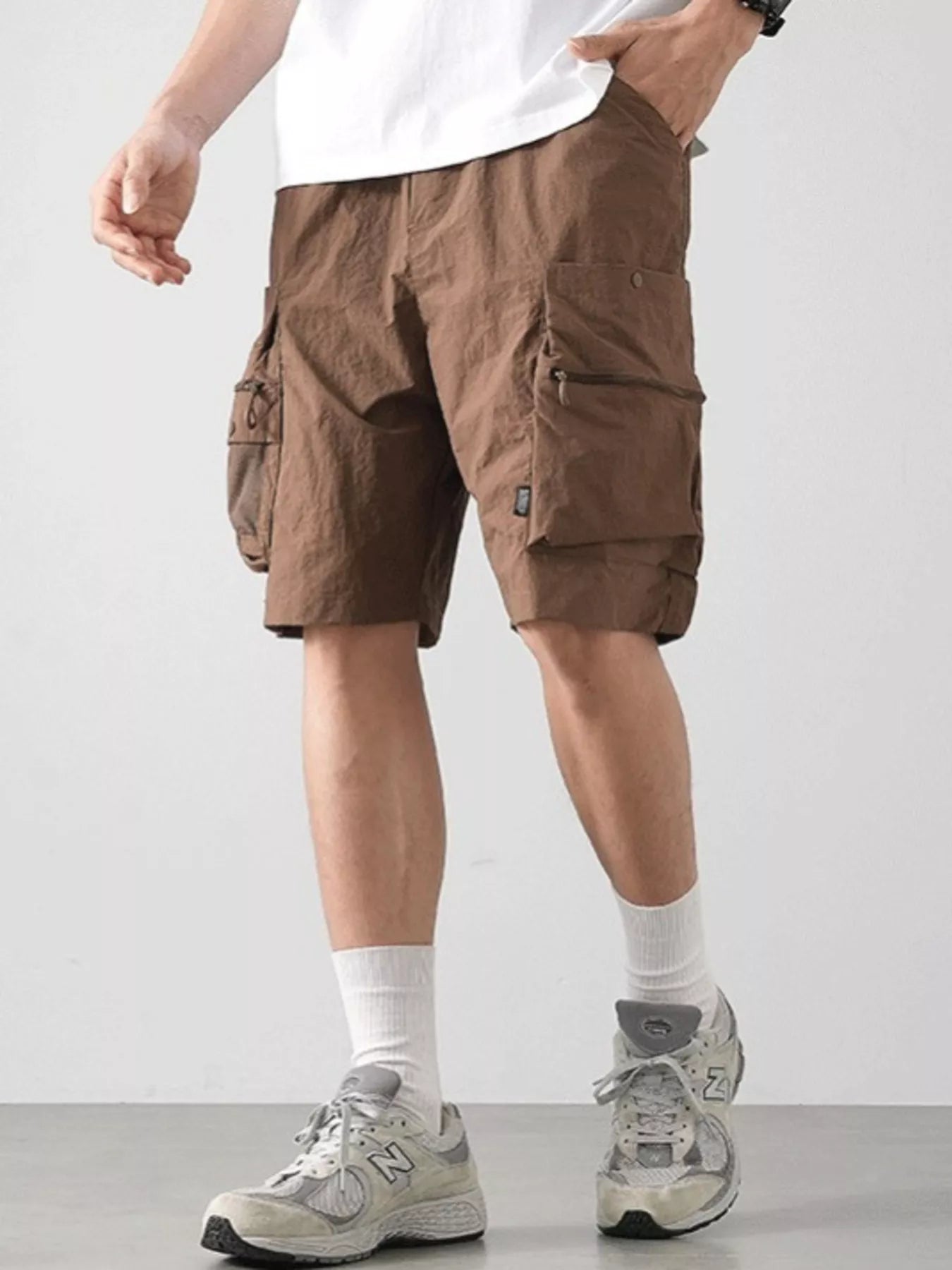 Men's Plus Size Cargo Shorts with Multiple Pockets