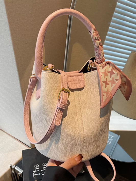Leather Bucket Crossbody Bag