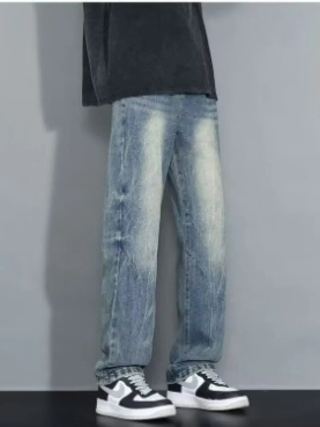 Men's Full Size Wash Loose Fit Jeans Plus Size